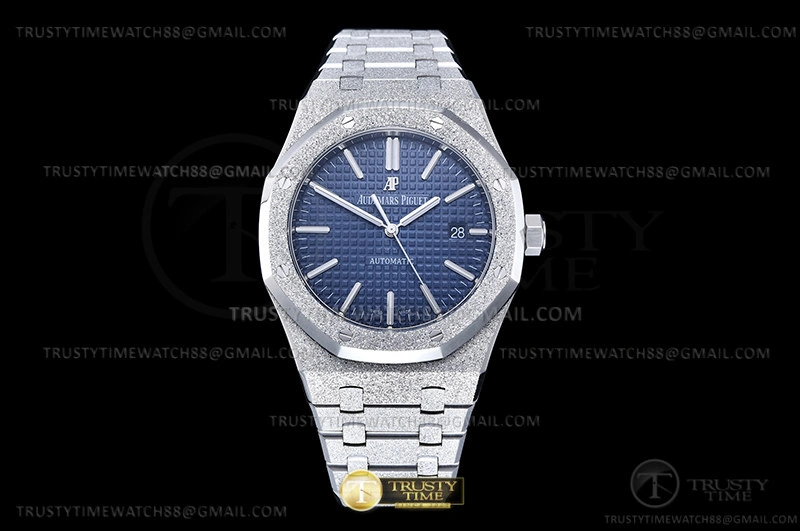 ModernLook Royal Oak 15410 Frosted SS SS Blue ZF A 108