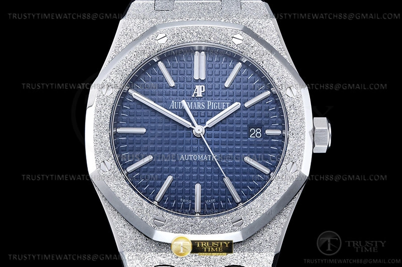 ModernLook Royal Oak 15410 Frosted SS SS Blue ZF A 108