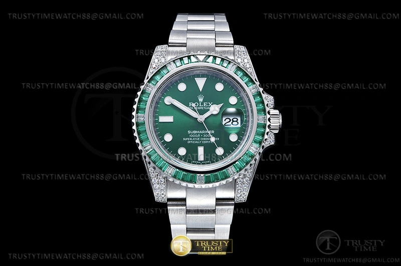 Bright Submariner 116610LV 904L Dia SS SS Grn Noob VR 1083