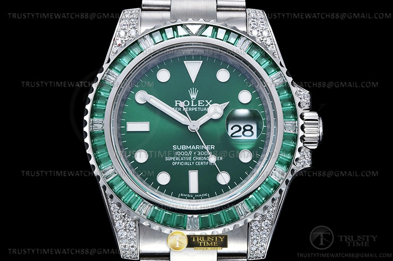 Bright Submariner 116610LV 904L Dia SS SS Grn Noob VR 1083