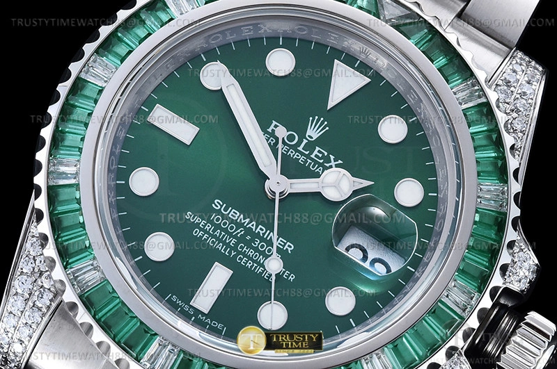 Bright Submariner 116610LV 904L Dia SS SS Grn Noob VR 1083