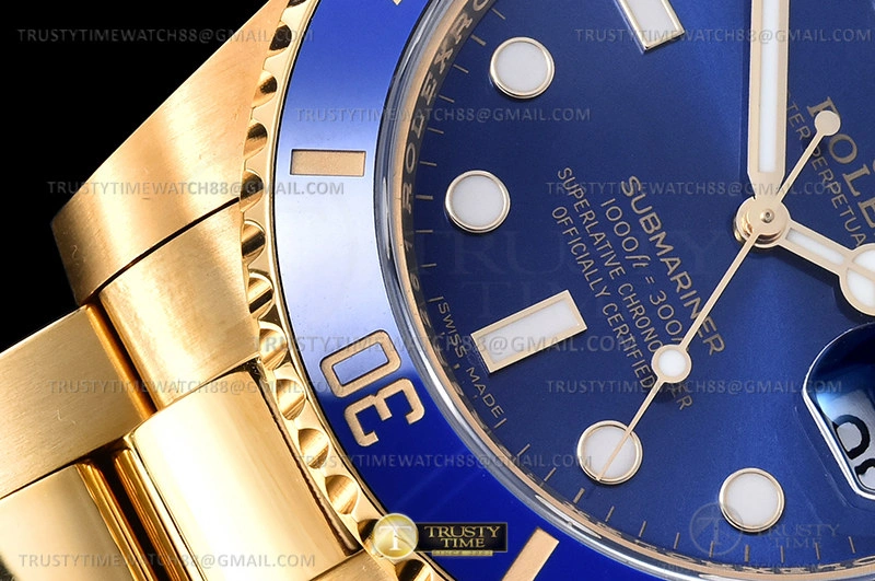 TravelReady Submariner 116618LB Wrp 904 YG YG Blue KF VR 1091